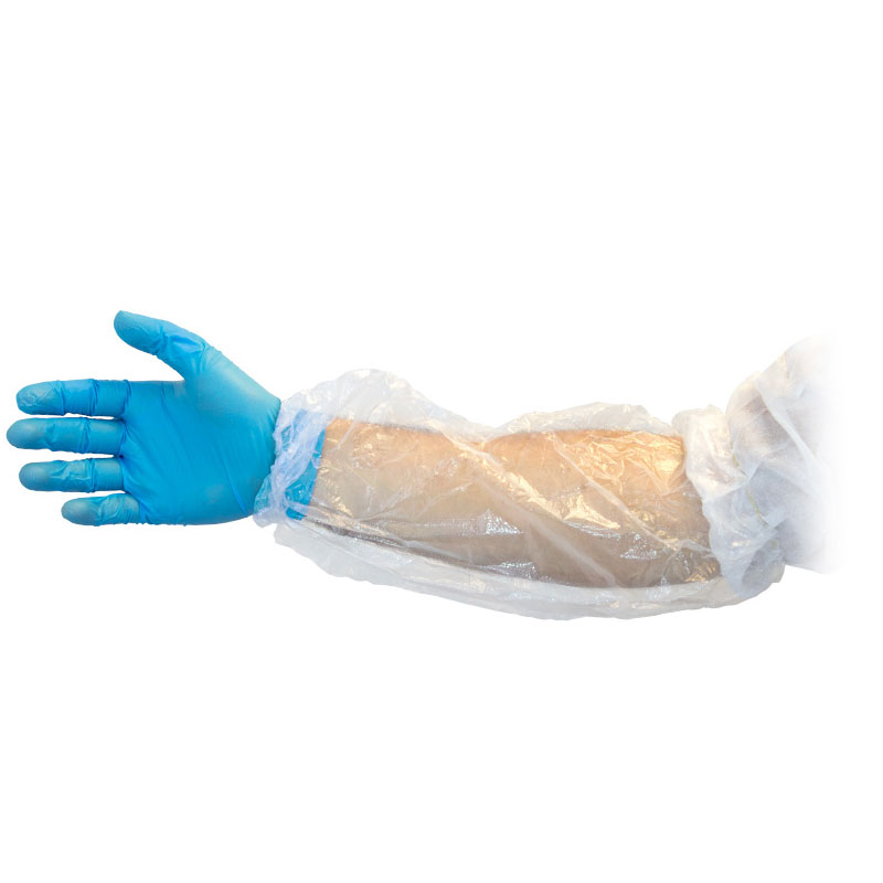 White Disposable Poly Sleeve,18". 1000/Cs