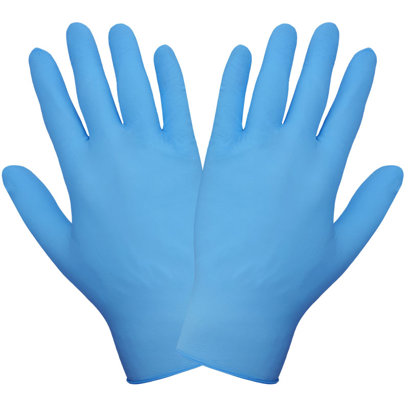 Nitrile Gloves. Powder Free, Large, 5 mil. 100/Box