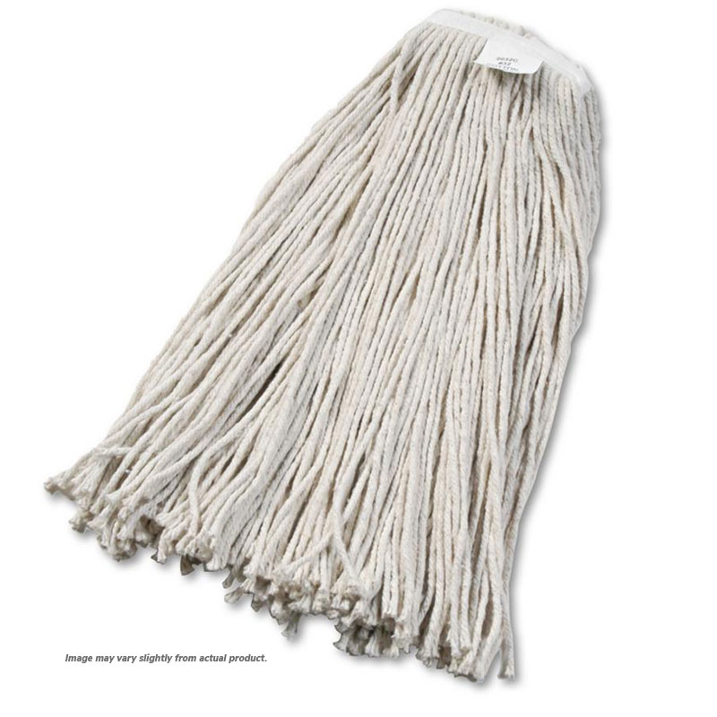 Cut-End Wet Mop Head, Cotton, No. 32, White, 12/Cs