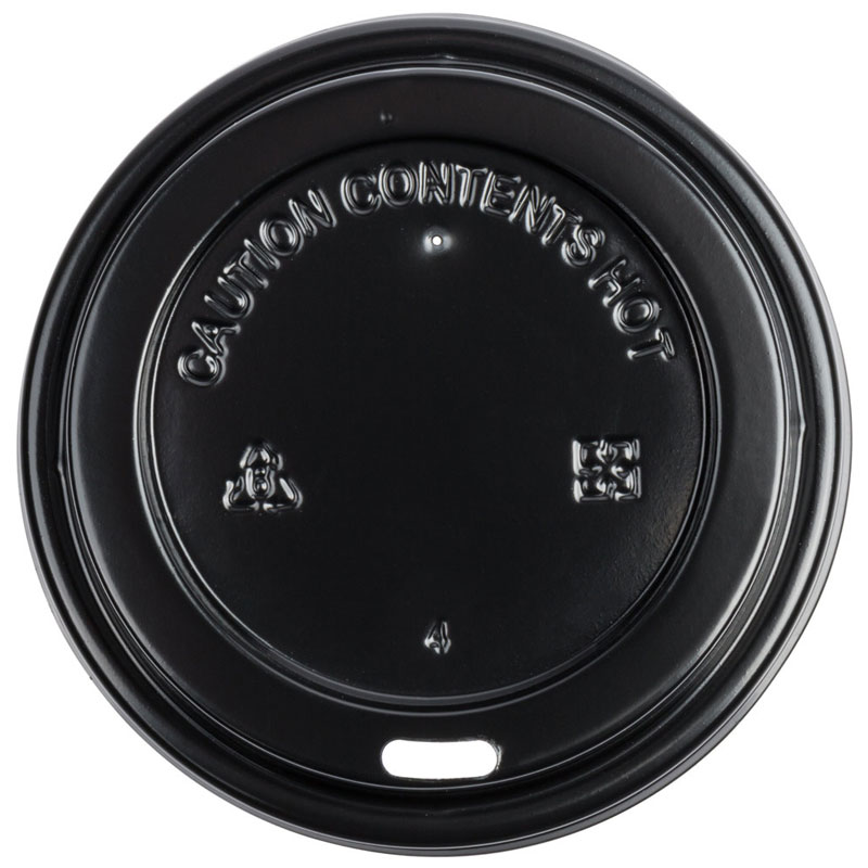 Hot Cup Lids, Fits 10-20 oz Hot Cups, Black, 1000/Cs