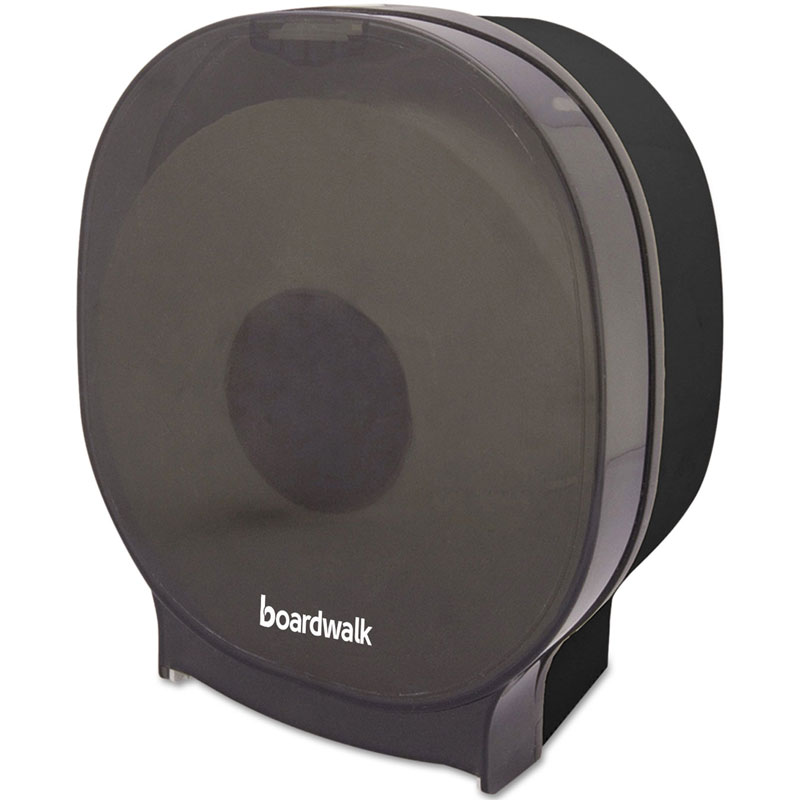 Single Jumbo Toilet Tissue Dispenser, 1 Jumbo Roll, Smoke Black