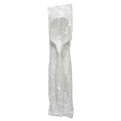 Medium Weight Polypropylene Soup Spoon. Individually Wrapped. 1000/Cs