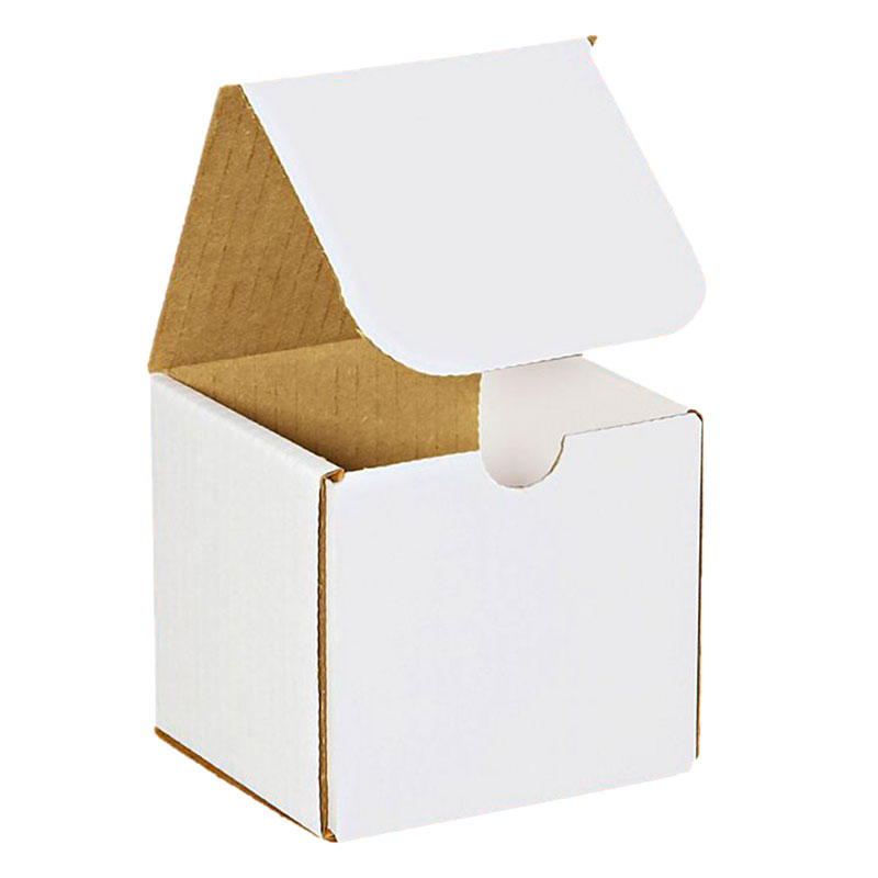 4" x 4" x 4" White Corrugated Mailers. 1/Ea