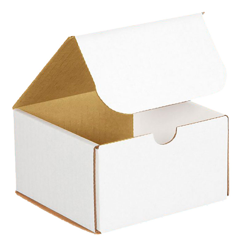 5" x 5" x 3" White Corrugated Mailers. 1/Ea