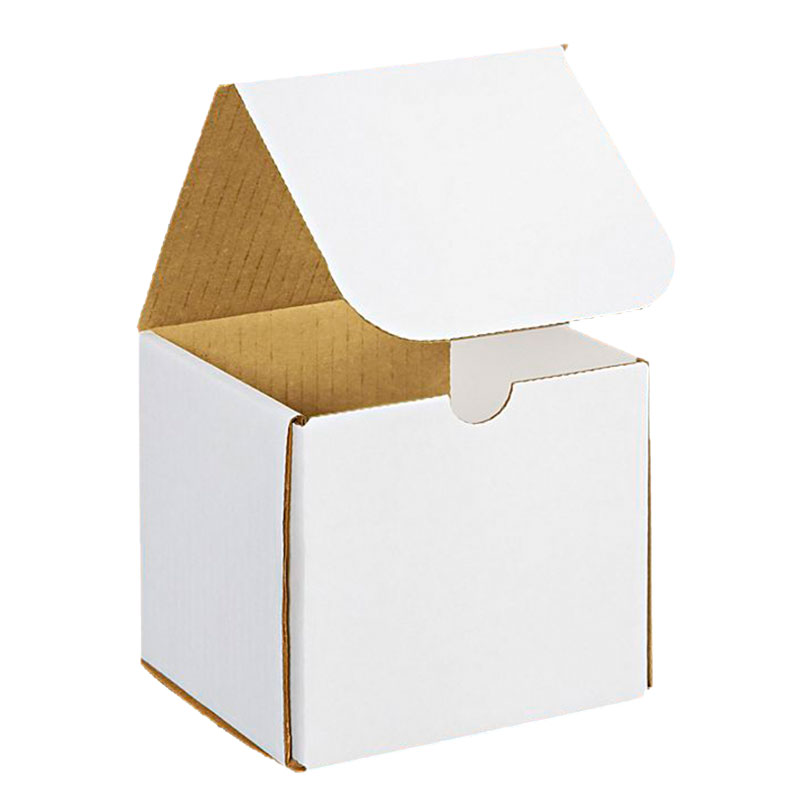 5" x 5" x 5" White Corrugated Mailers. 1/Ea