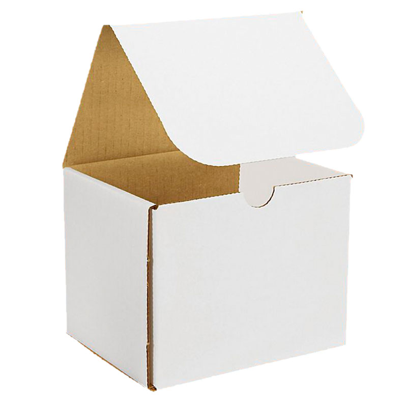 6" x 5" x 5" White Corrugated Mailers. 1/Ea