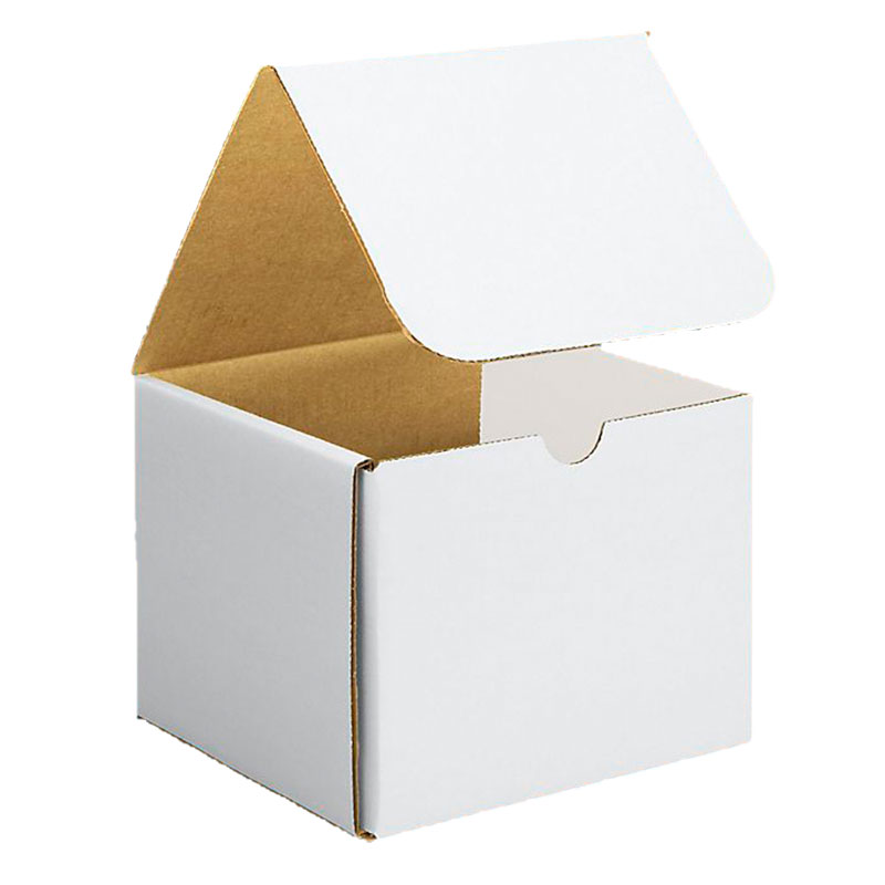 6" x 6" x 5" White Corrugated Mailers. 1/Ea