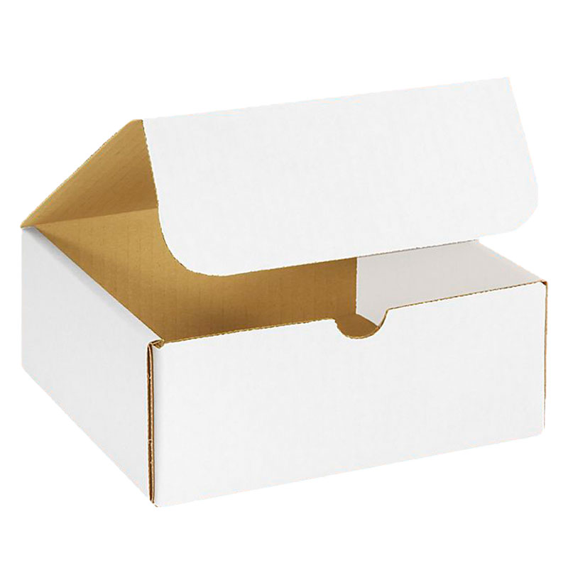 7" x 7" x 3" White Corrugated Mailers. 1/Ea