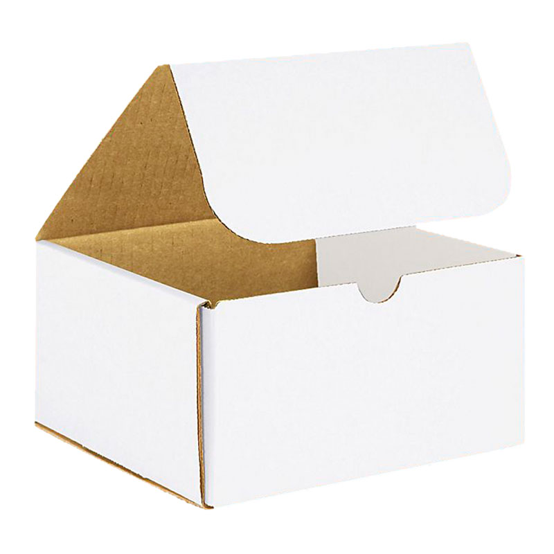 7" x 7" x 4" White Corrugated Mailers. 1/Ea