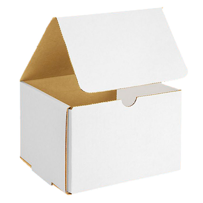 7" x 7" x 5" White Corrugated Mailers. 1/Ea