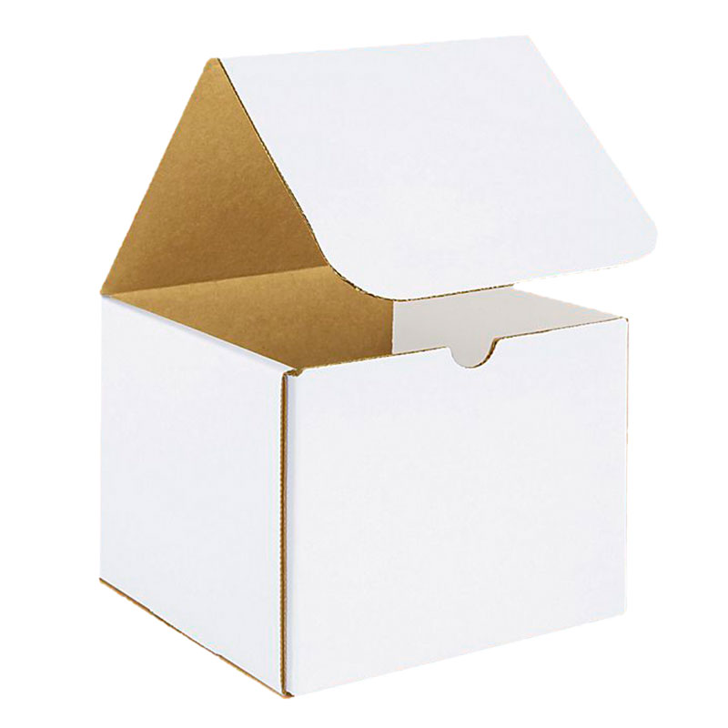 7" x 7" x 6" White Corrugated Mailers. 1/Ea