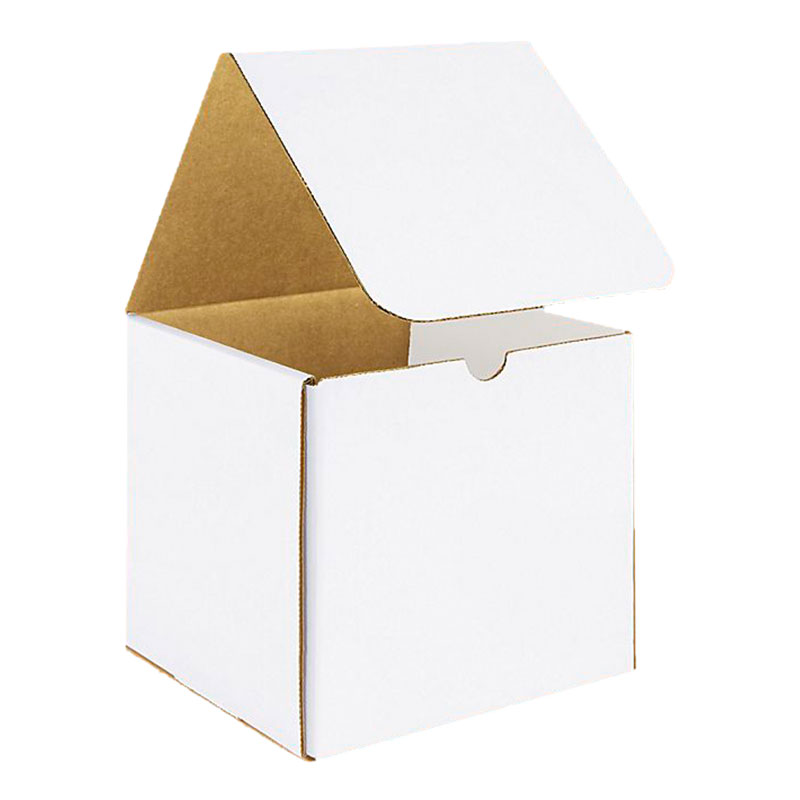 7" x 7" x 7" White Corrugated Mailers. 1/Ea