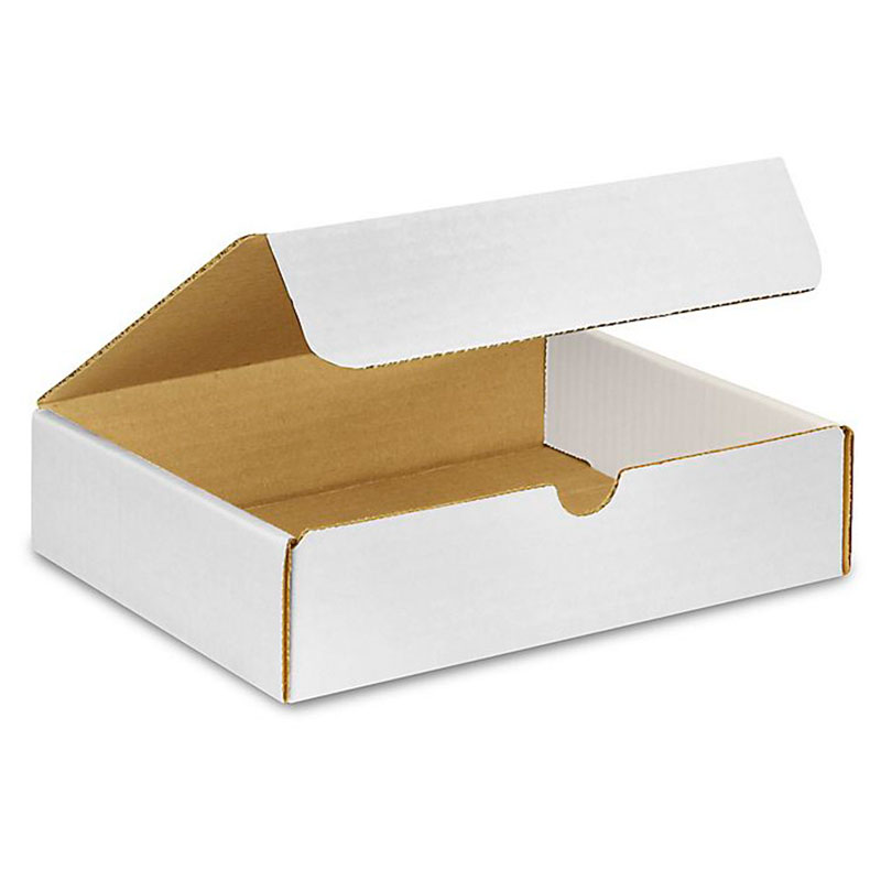 8" x 7" x 2" White Corrugated Mailers. 1/Ea