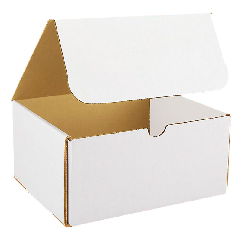8" x 7" x 4" White Corrugated Mailers. 1/Ea