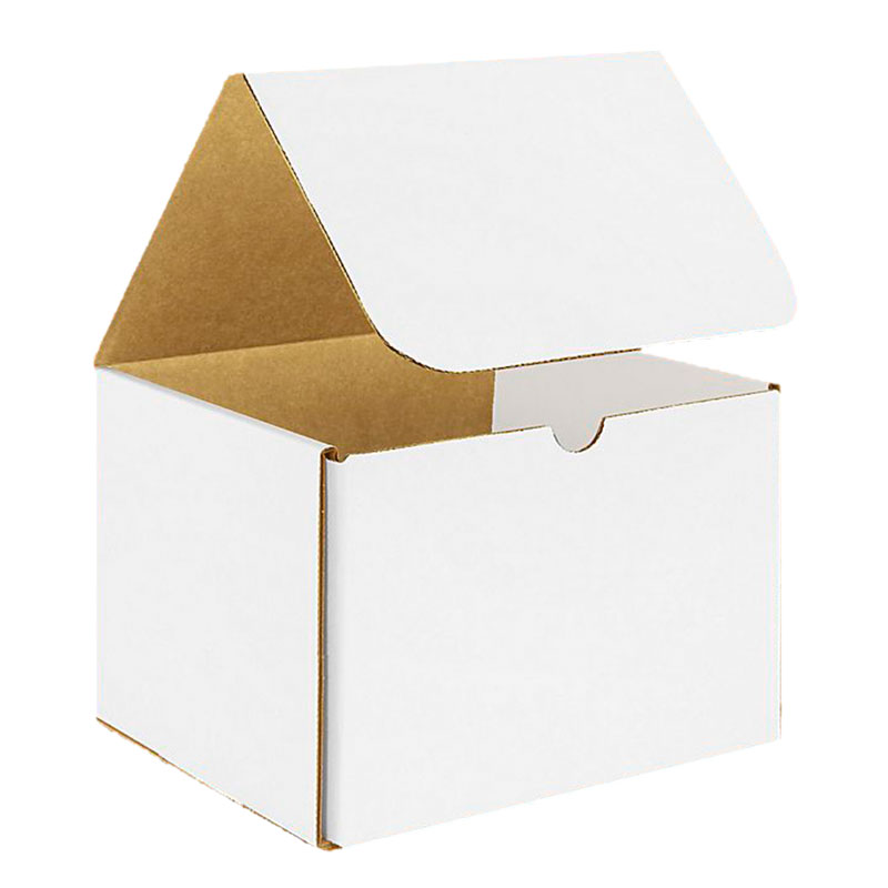8" x 7" x 6" White Corrugated Mailers. 1/Ea