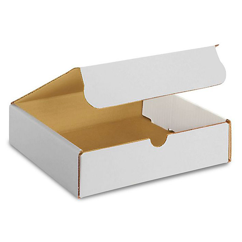8" x 8" x 2" White Corrugated Mailers. 1/Ea