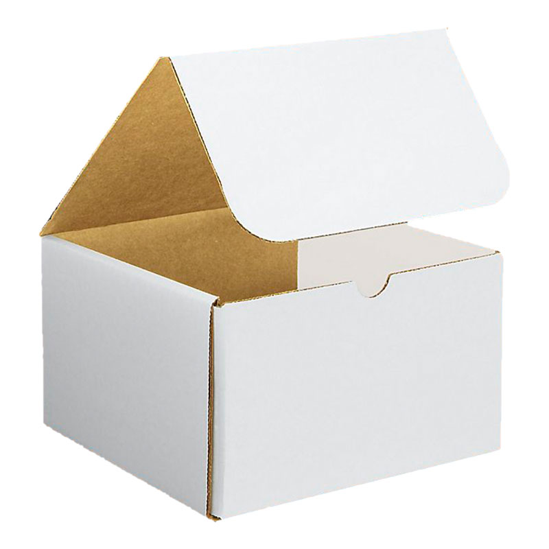 8" x 8" x 5" White Corrugated Mailers. 1/Ea