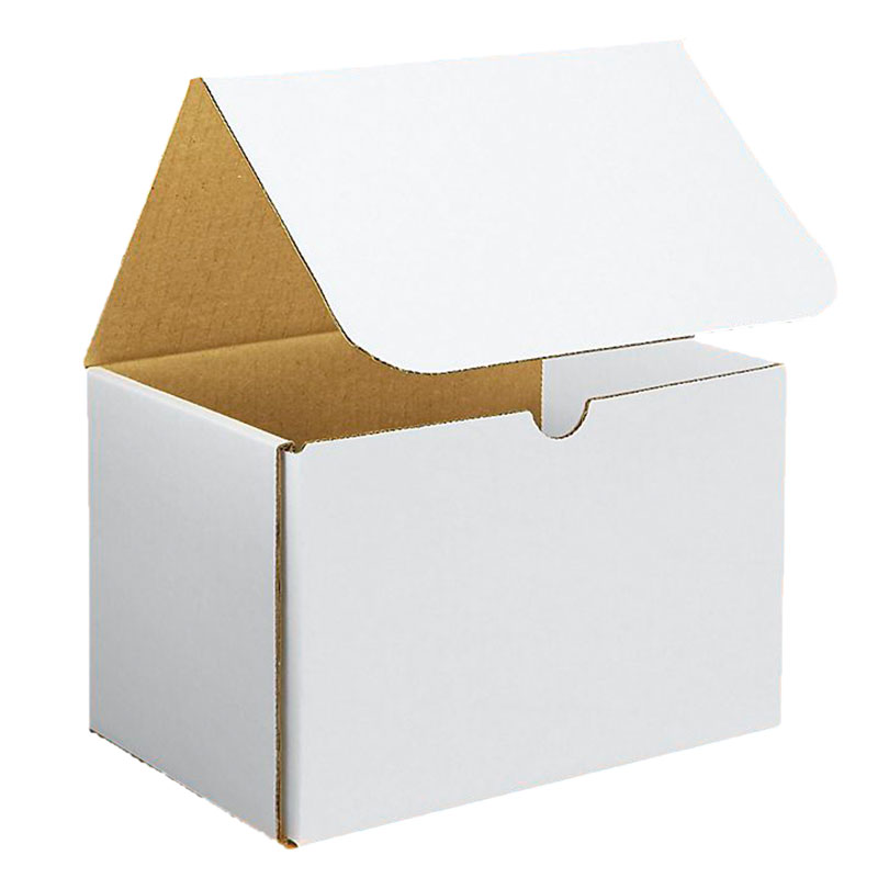 9" x 6" x 6" White Corrugated Mailers. 1/Ea