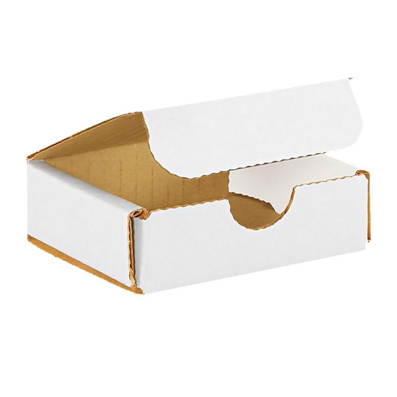 4 3/8" x 4 3/8" x 2" White Corrugated Mailers. 1/Ea