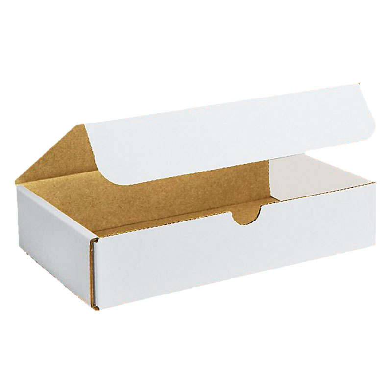 9" x 6" x 2" White Corrugated Mailers. 1/Ea