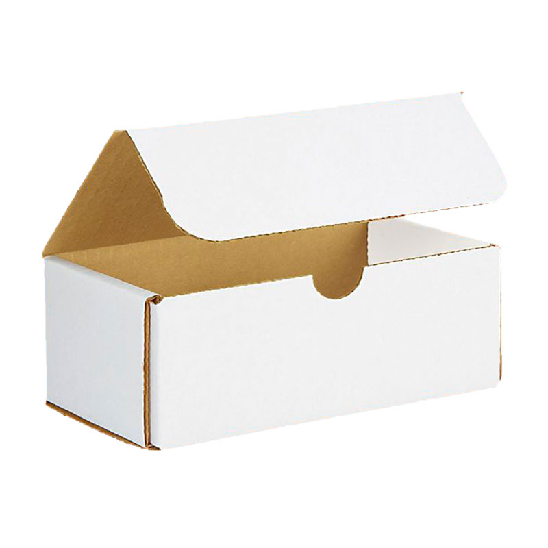 6 1/2" x 2 3/4" x 2 1/2" White Corrugated Mailers. 1/Ea