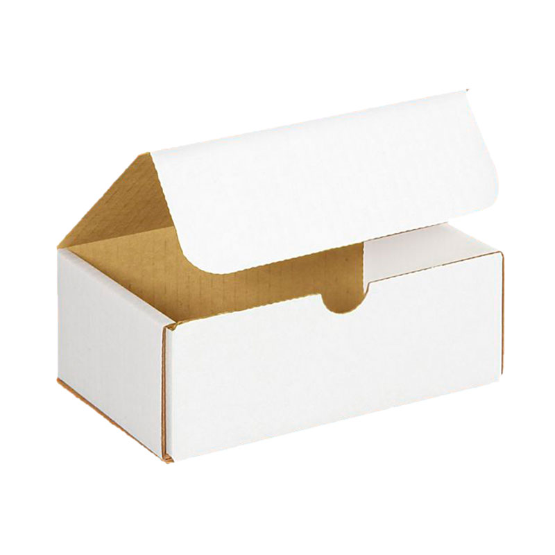 6 1/2" x 4 1/2" x 2 1/2" White Corrugated Mailers. 1/Ea