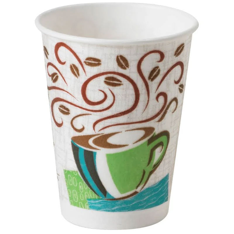 Dixie® PerfecTouch Paper Hot Cups. 8oz.  500/Cs