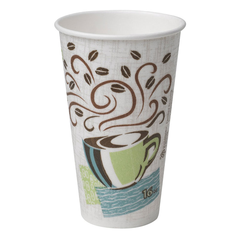 Dixie® PerfecTouch Paper Hot Cups. 16oz. 1000/Cs