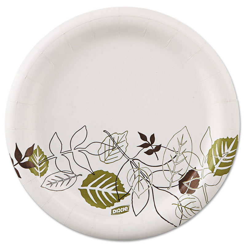 Dixie&reg; Pathways Soak-Proof Shield&trade; Medium weight Paper Plates, 8 1//2"  125/Pk