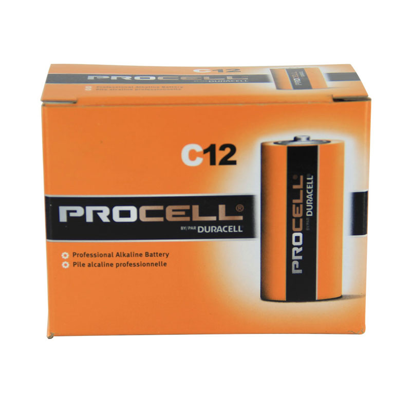 C Battery Duracell Procell Alkaline Batteries, 12/Box