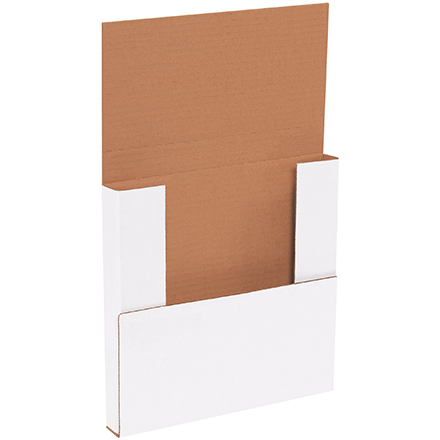 10 1/4 x 10 1/4 x 1" White Easy-Fold Mailers. 1/Ea