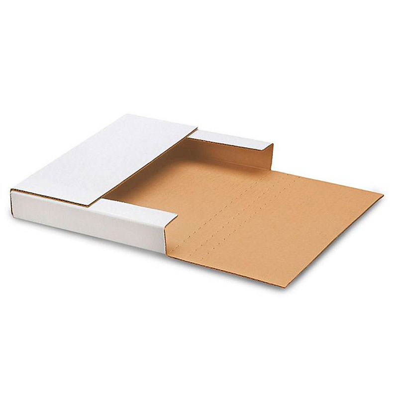 10 1/4 x 8 1/4 x 1 1/4" White Easy-Fold Mailers. 1/Ea