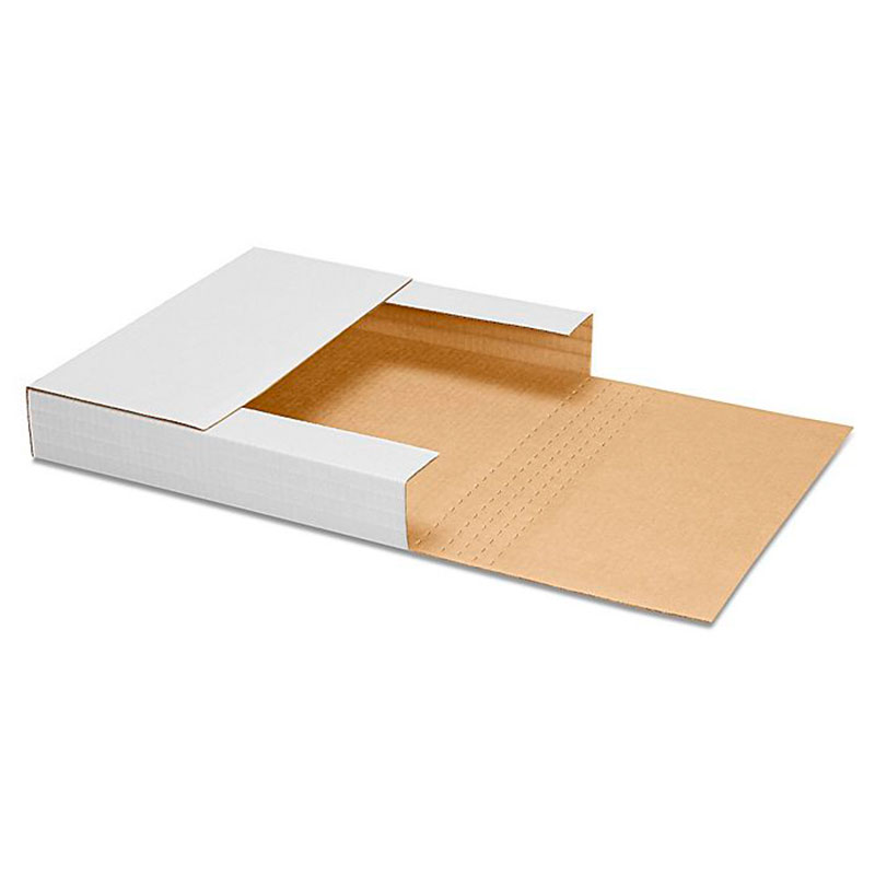 12 1/2 x 12 1/2 x 2" WhiteEasy-Fold Mailers. 1/Ea