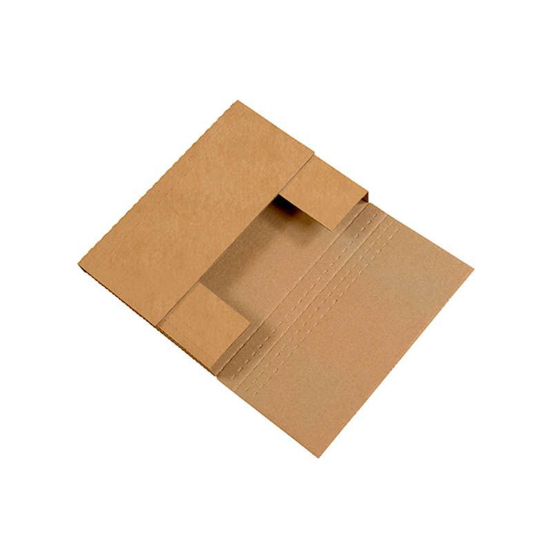 12 1/8 x 9 1/8 x 1" Kraft Easy-Fold Mailers. 1/Ea