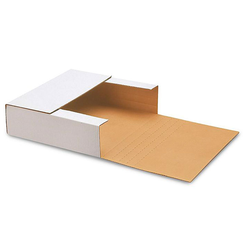 14 x 14 x 4" White Easy-Fold Mailers. 1/Ea.
