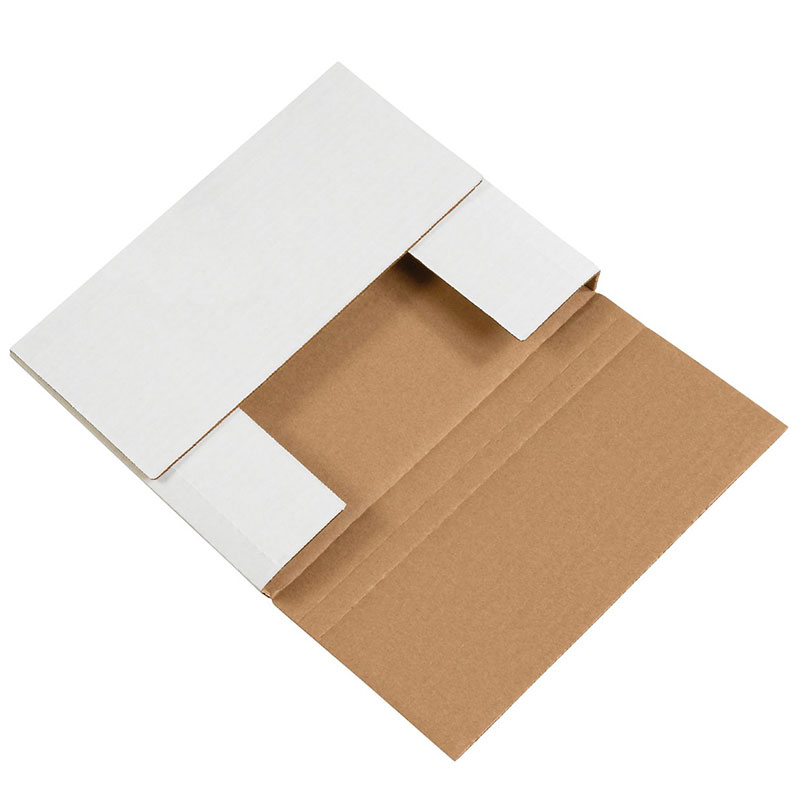17 1/8 x 14 1/8 x 2" White Easy-Fold Mailers. 1/Ea
