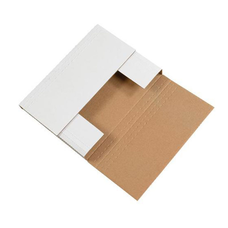 9 5/8 x 6 5/8 x 2 1/2" White Easy-Fold Mailers. 1/Ea