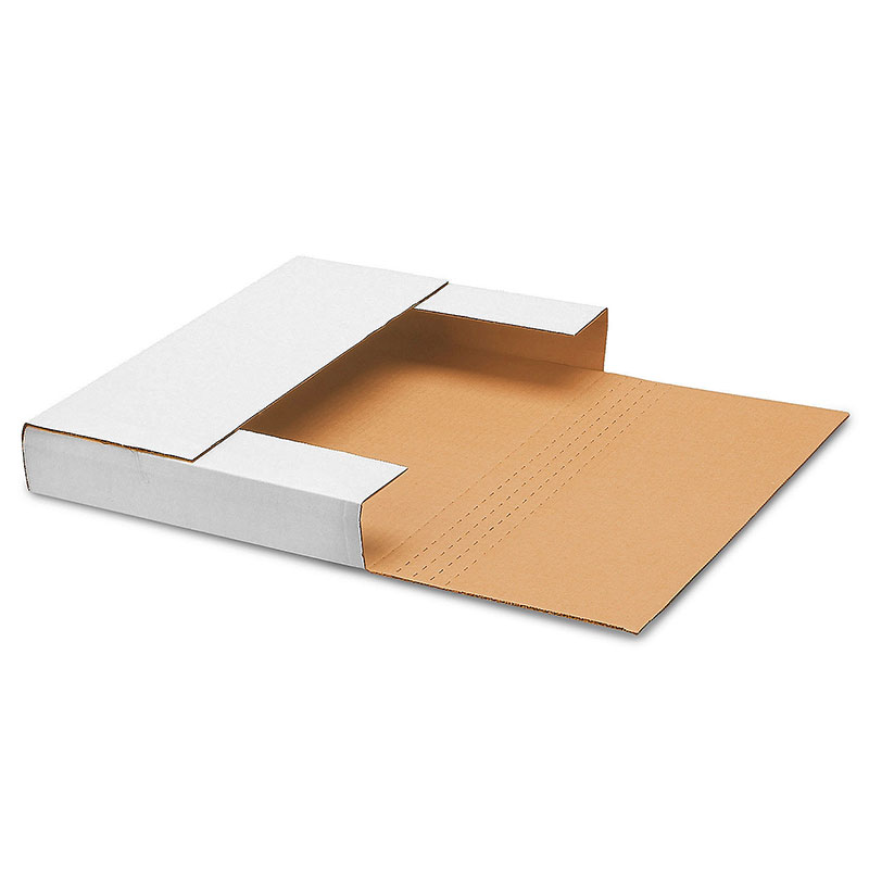 15 x 11 1/8 x 2" White Easy-Fold Mailers. 1/Ea