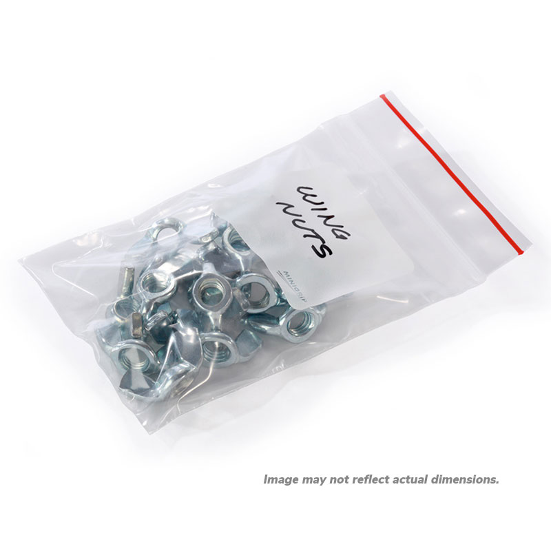 6" x 10" 4 Mil White Block Reclosable Poly Bags. 1000/Cs