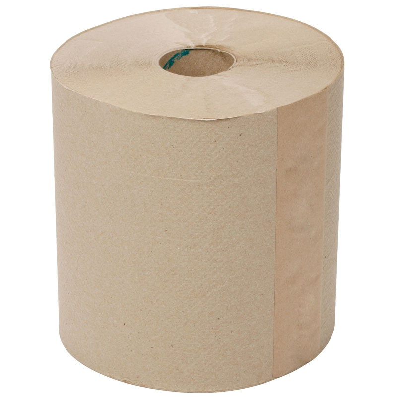 8" x 350' Kraft Paper Roll Towel. 12/Cs