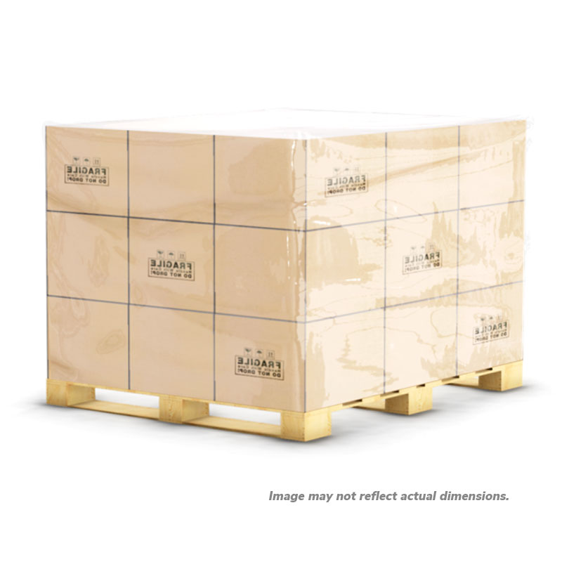 46" x 42" x 72" 4 Mil Clear Pallet Covers, 25/Roll