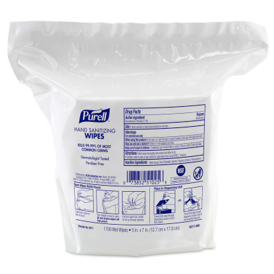 Purell Hand Sanitizer Wipes 1700-Ct.  4/Cs