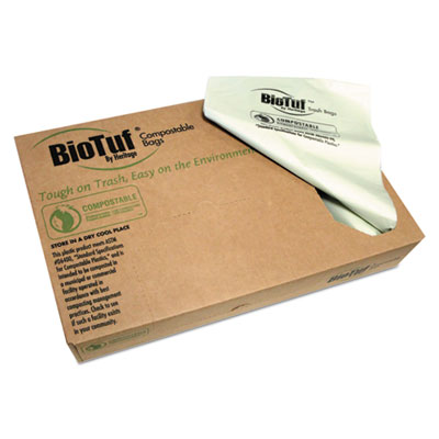 40" x 46" BioTuf Compostable Can Liner. 9.0 Mil. 100/Cs