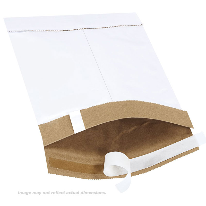 10-1/2" x 16" #5 White Peel n' Seal Padded Mailer. 100/Cs