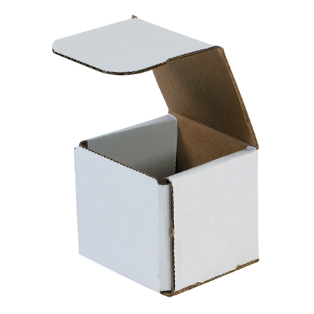 3" x 3" x 3" White Corrugated Mailers. 1/Ea