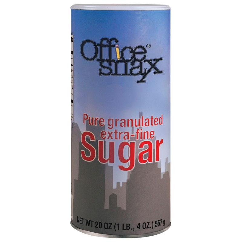 Office Snax&reg; Sugar Canister. 20oz. 24/Cs