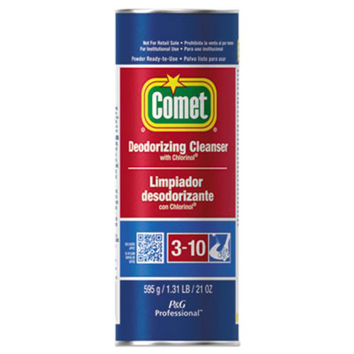 Comet Cleanser With Bleach, Powder, 21oz Canister, 24/Cs
