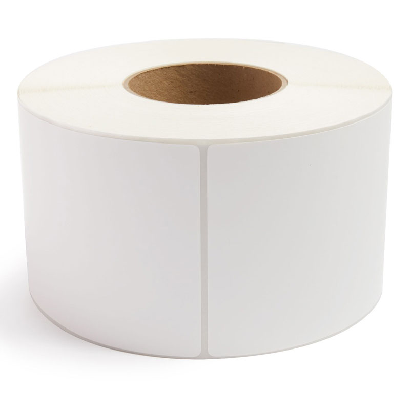 4" x 3" Thermal Transfer Labels, White. No Perforation. 1950/Roll, 4 Rolls/Cs