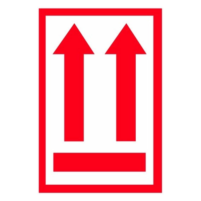 3" x 5" Up Arrow Label (Meets Military Standard). 500/Roll