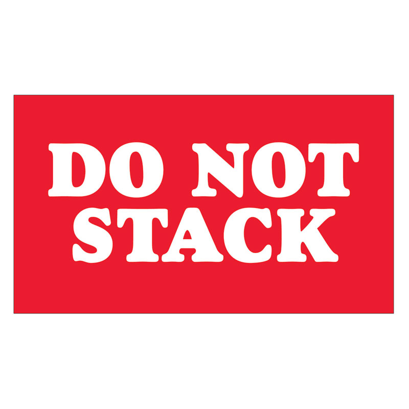 3" x 5" Do Not Stack Label. 500/Roll